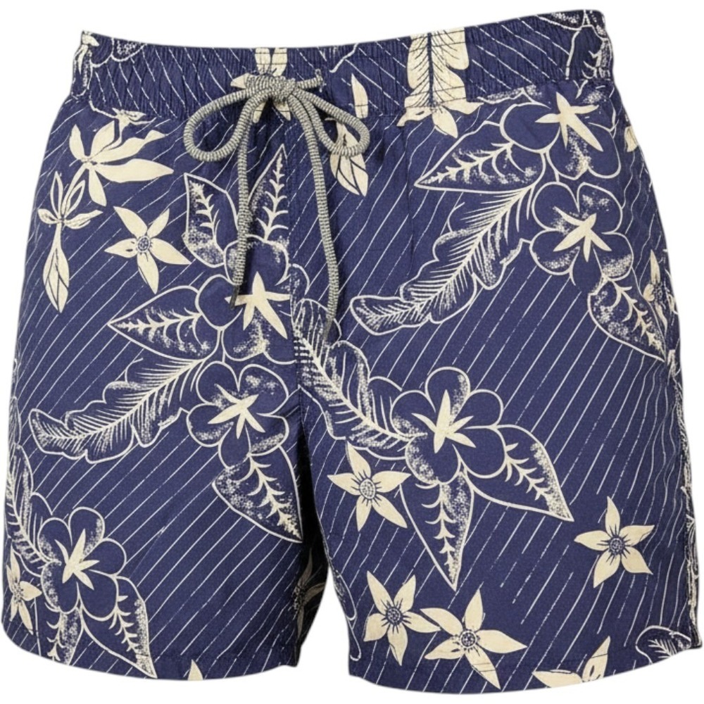 Reyn Spooner Tropical Floral Shorts Mens Large Blue White Hawaiian Beach Casual